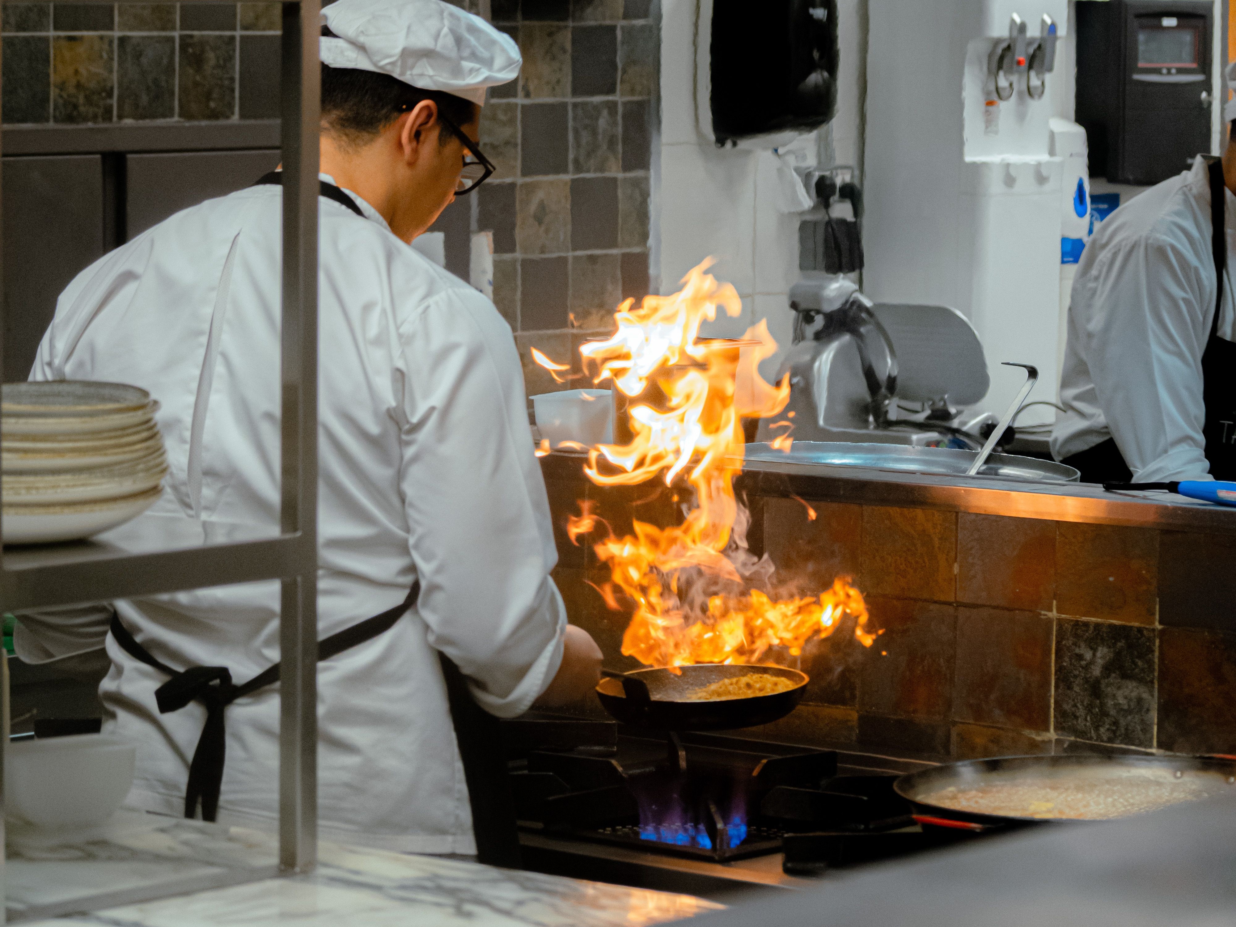 Commercial kitchen using bulk LPG cylinders