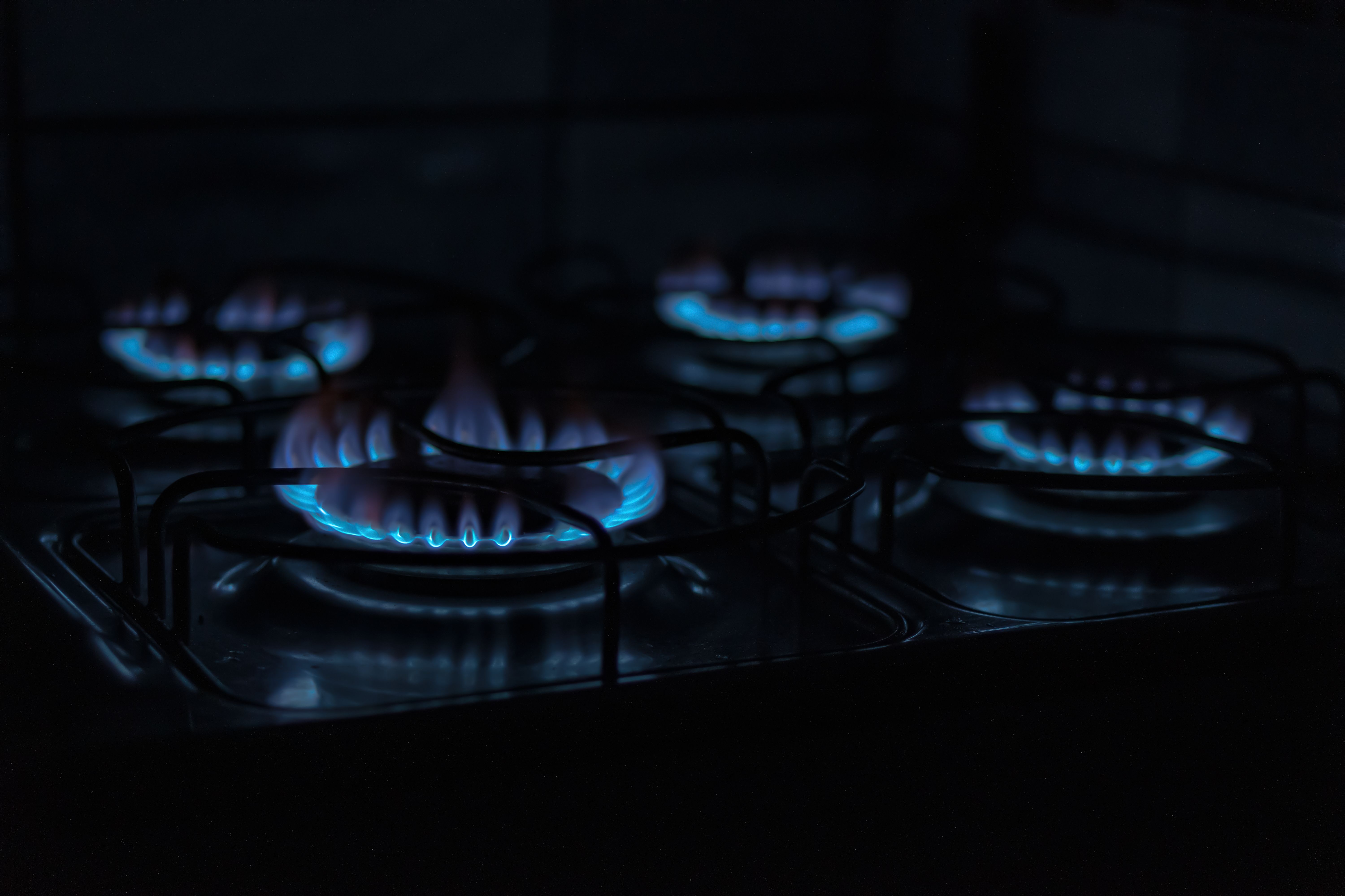 Residential LPG cylinder in a modern kitchen